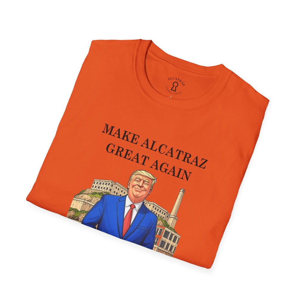 Make Alcatraz Great Again T-Shirt, Unisex Political Humor Tee, Fun Gift for Election Season, Vintage Style Gift, Casual Wear for Fans