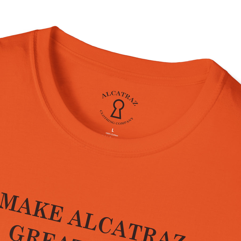 Make Alcatraz Great Again T-Shirt, Unisex Political Humor Tee, Fun Gift for Election Season, Vintage Style Gift, Casual Wear for Fans