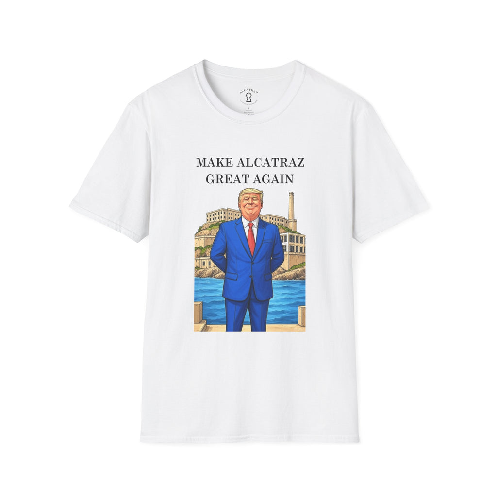 Make Alcatraz Great Again T-Shirt, Unisex Political Humor Tee, Fun Gift for Election Season, Vintage Style Gift, Casual Wear for Fans